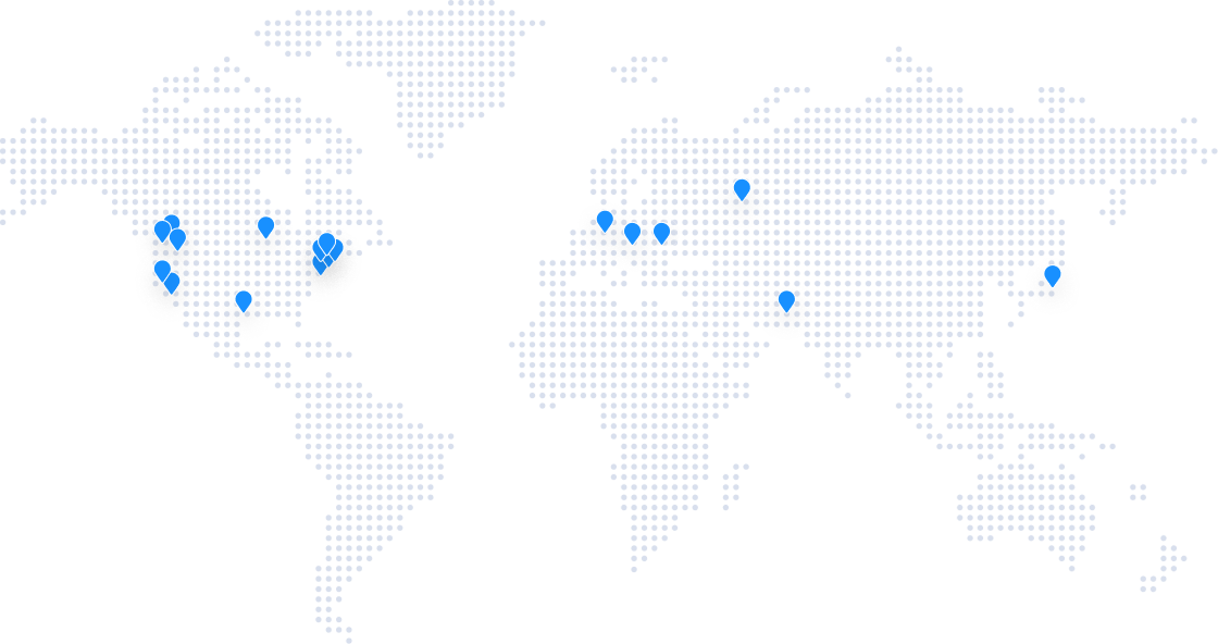 World map of team members